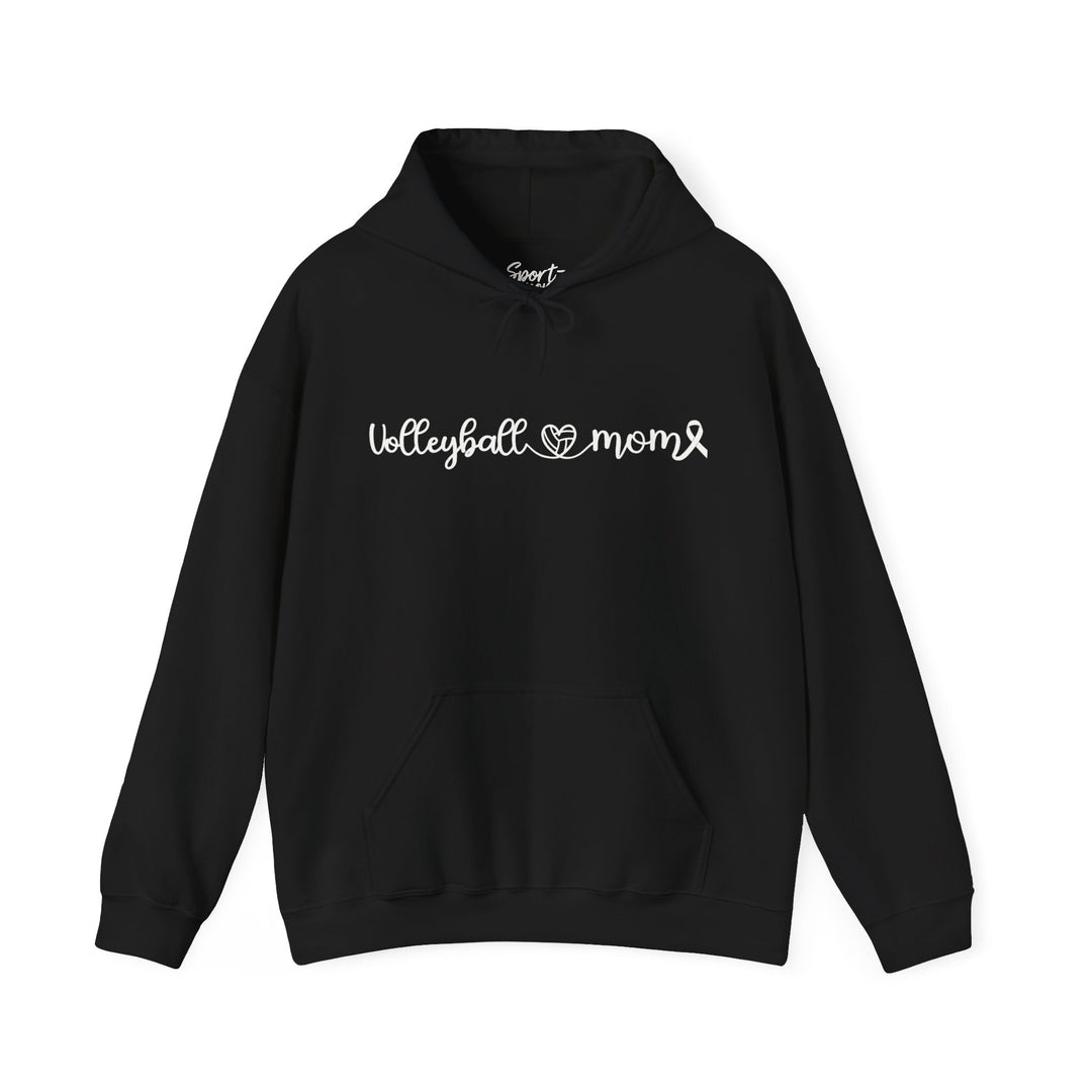 Cancer Collection Pick Your Sport Mom Ribbon &amp; Heart Adult Unisex Hooded Sweatshirt