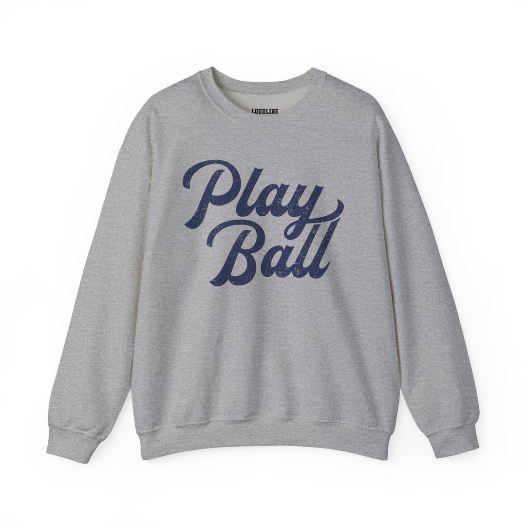 Play Ball Baseball Unisex Adult Crewneck Sweatshirt
