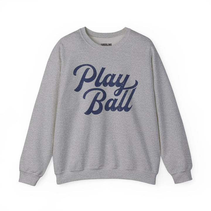 Play Ball Baseball Unisex Adult Crewneck Sweatshirt