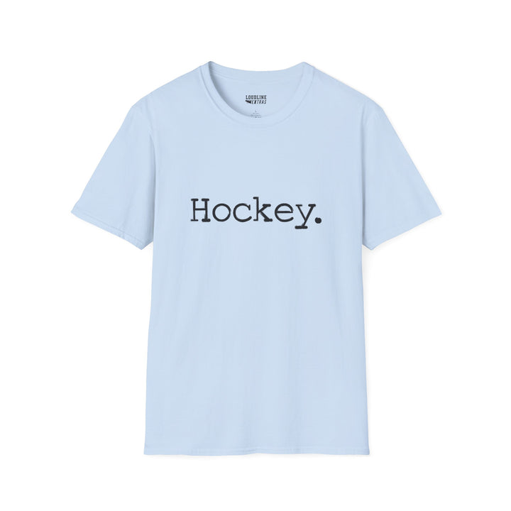 Typewriter Design Hockey Unisex Adult T-Shirt