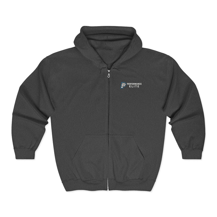 Performance Elite Unisex Adult Full Zip Hooded Sweatshirt w/Front &amp; Back Logo