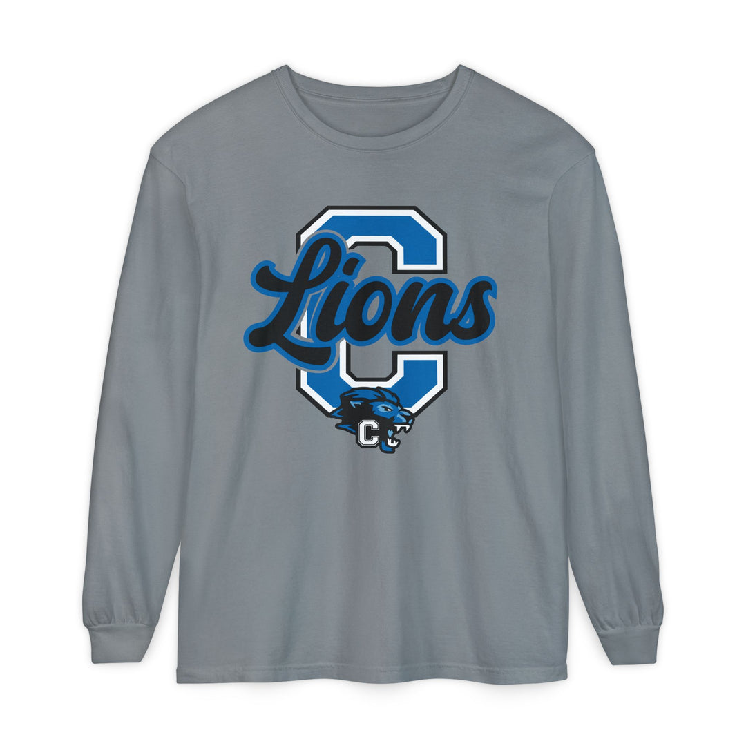 Canton Lions Football &amp; Cheer Unisex Adult Premium Long Sleeve - Big C Design