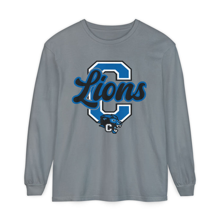 Canton Lions Football &amp; Cheer Unisex Adult Premium Long Sleeve - Big C Design