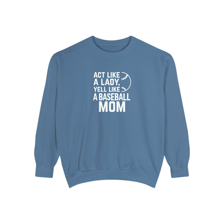 Act Like a Lady Baseball Unisex Adult Premium Crewneck Sweatshirt