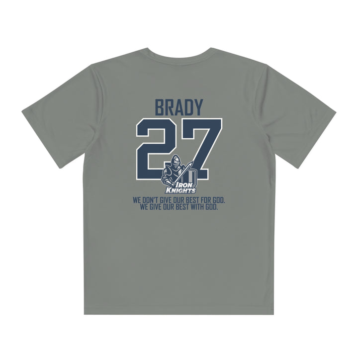 Iron Knights Youth Short Sleeve Competitor Moisture Wicking Tee w/Flag Logo and Name &amp; Number on back