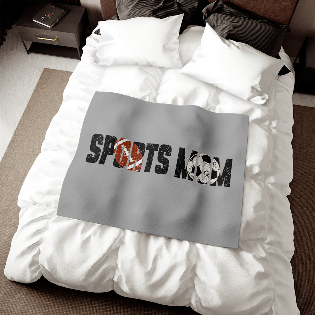 Sports Mom Sweatshirt Blanket