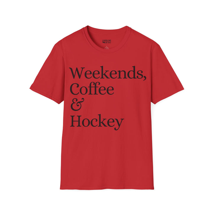 Weekends Coffee &amp; Hockey Unisex Adult T-Shirt
