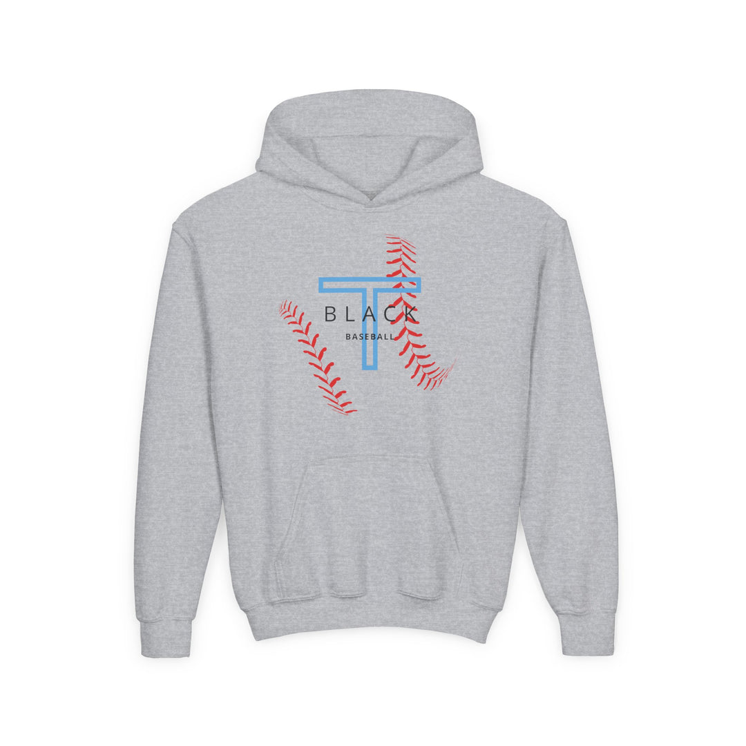 T-Black Dugout Unisex Youth Hooded Sweatshirt