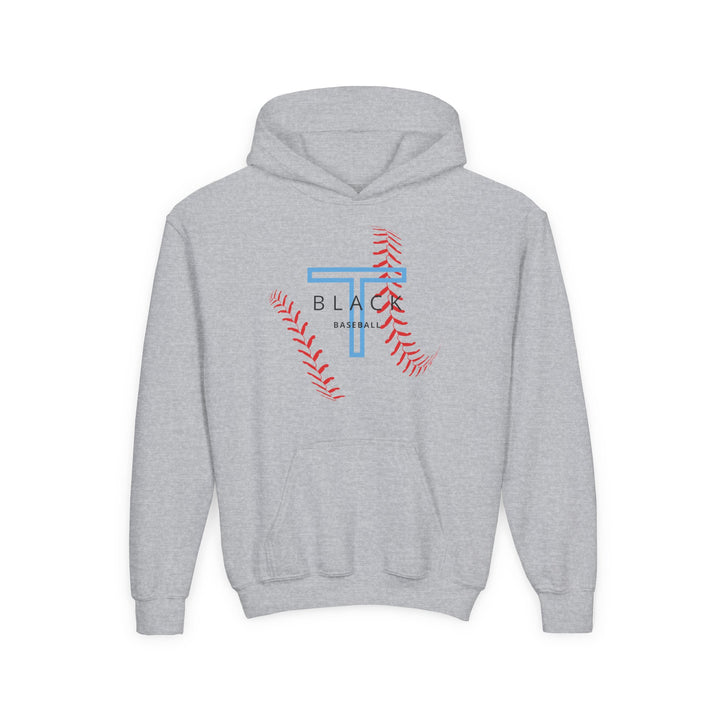 T-Black Dugout Unisex Youth Hooded Sweatshirt
