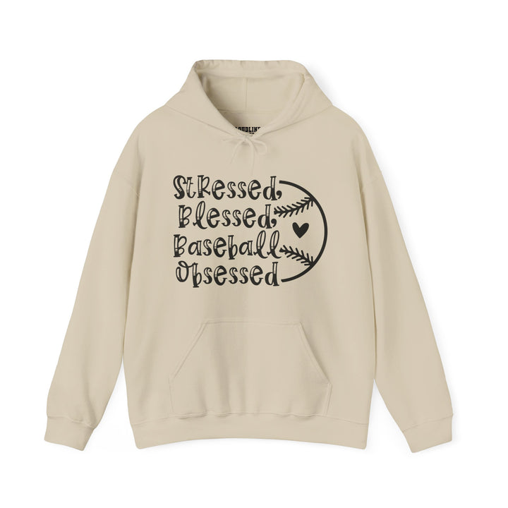 Stressed Blessed Baseball Obsessed Unisex Adult Hooded Sweatshirt