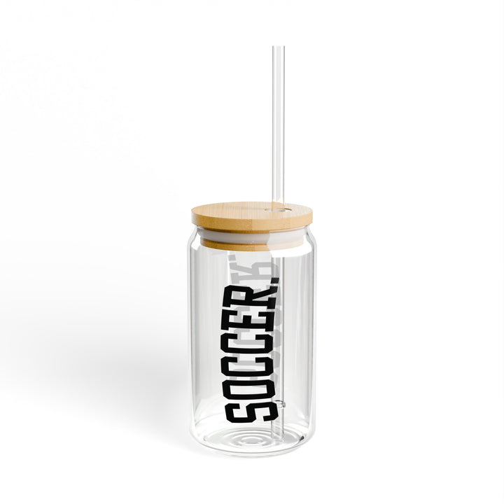 Soccer Tall Design 16oz Sipper Glass