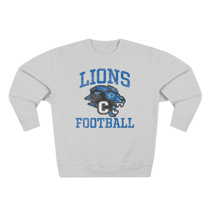 Canton Lions Football &amp; Cheer Unisex Adult Premium Crewneck Sweatshirt - Lions Football Design