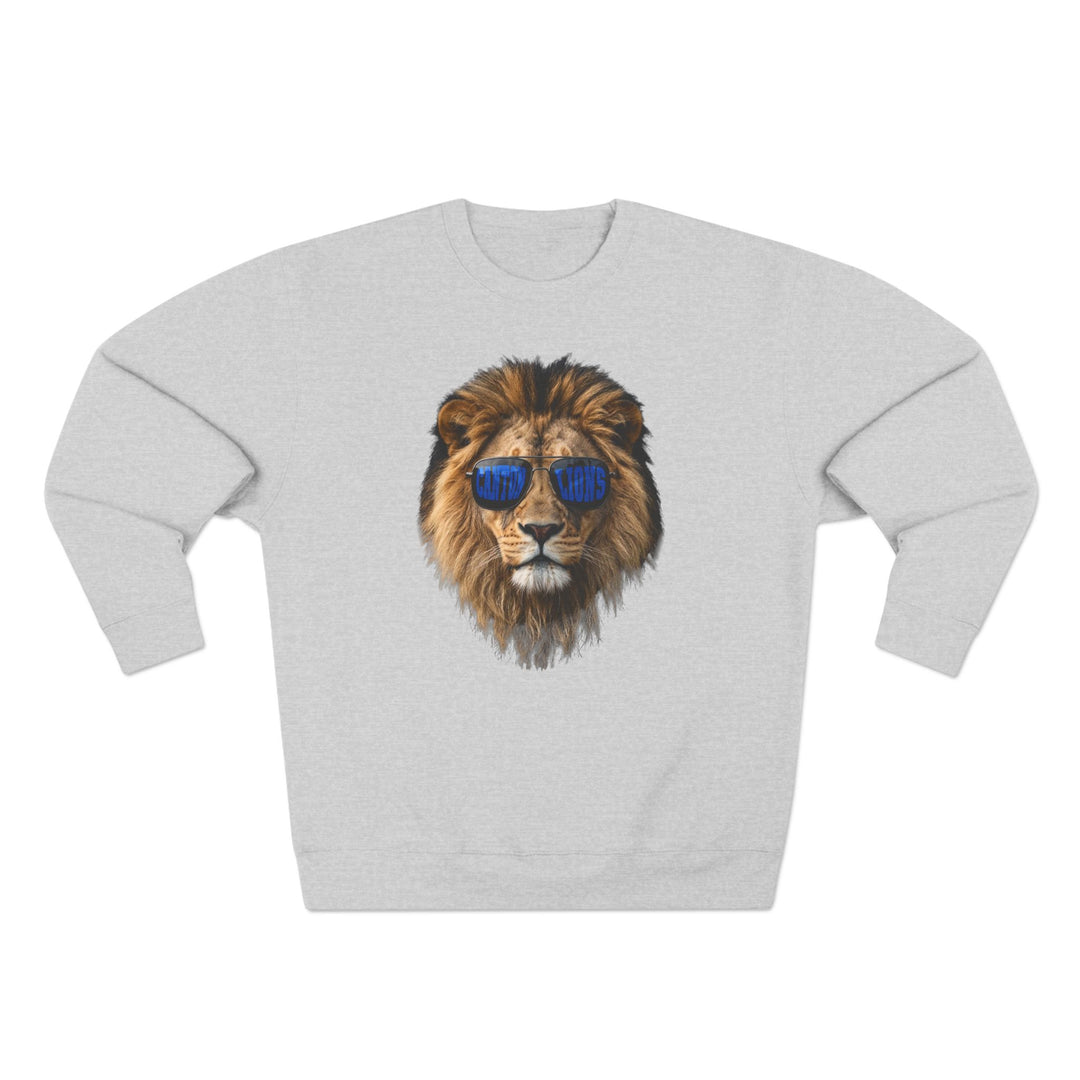 Canton Lions Football &amp; Cheer Unisex Adult Premium Crewneck Sweatshirt - Lion Design