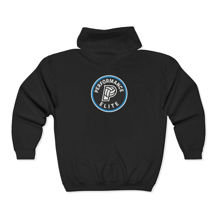 Performance Elite Unisex Adult Full Zip Hooded Sweatshirt w/Front &amp; Back Logo