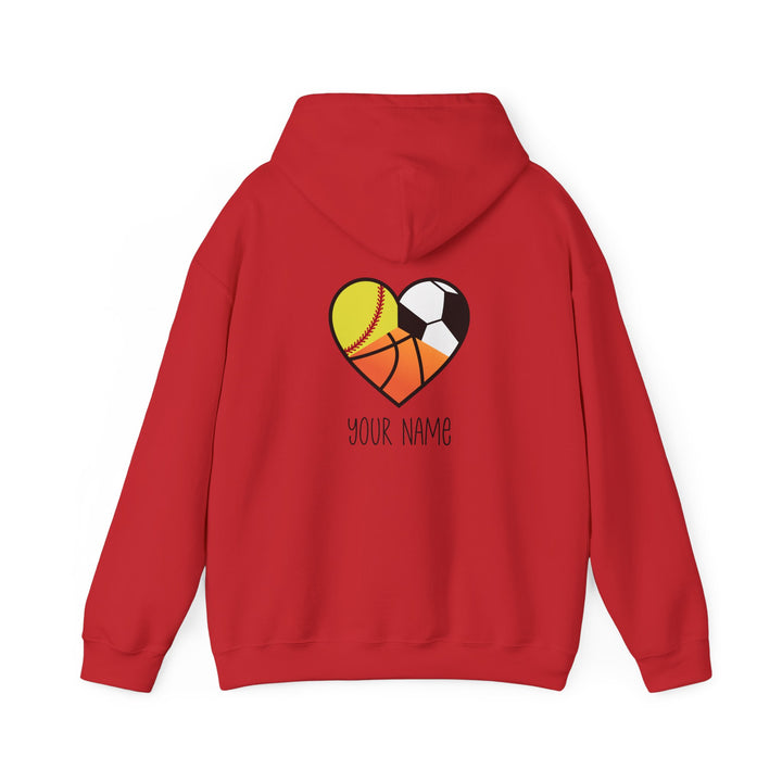 Sports Heart Design Unisex Adult Hoodie