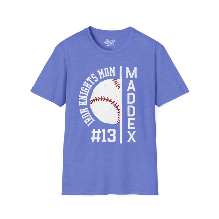Iron Knights Adult Unisex T-Shirt - Mom Design w/Vertical Player Name