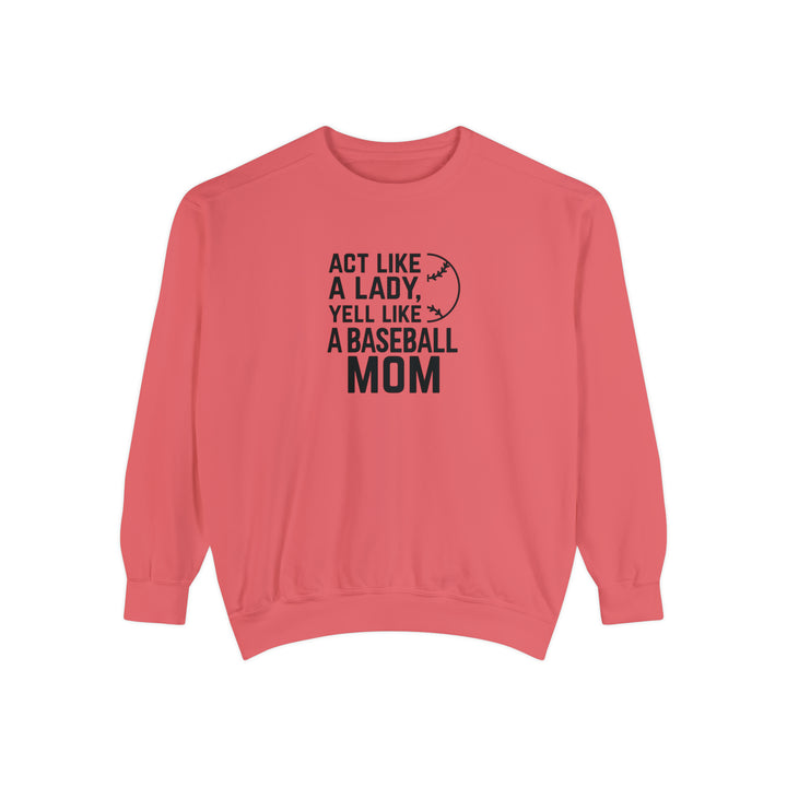 Act Like a Lady Baseball Unisex Adult Premium Crewneck Sweatshirt