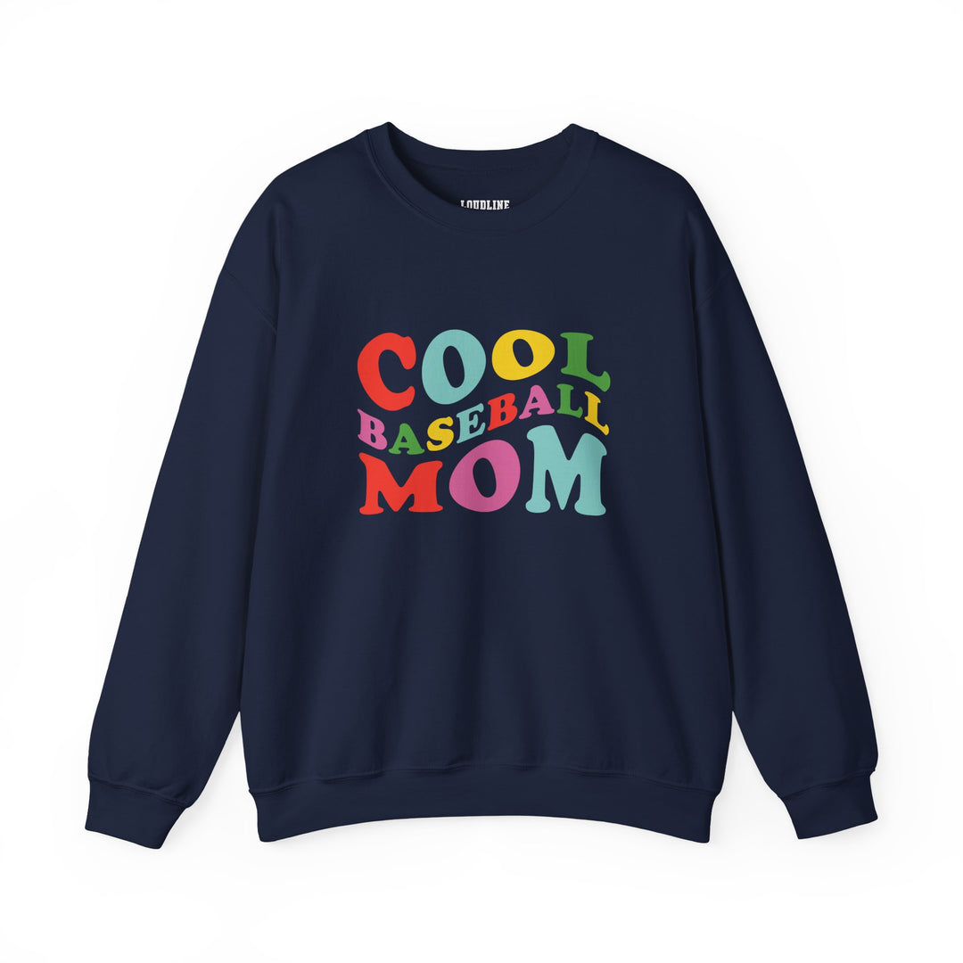 Cool Baseball Mom Unisex Adult Crewneck Sweatshirt