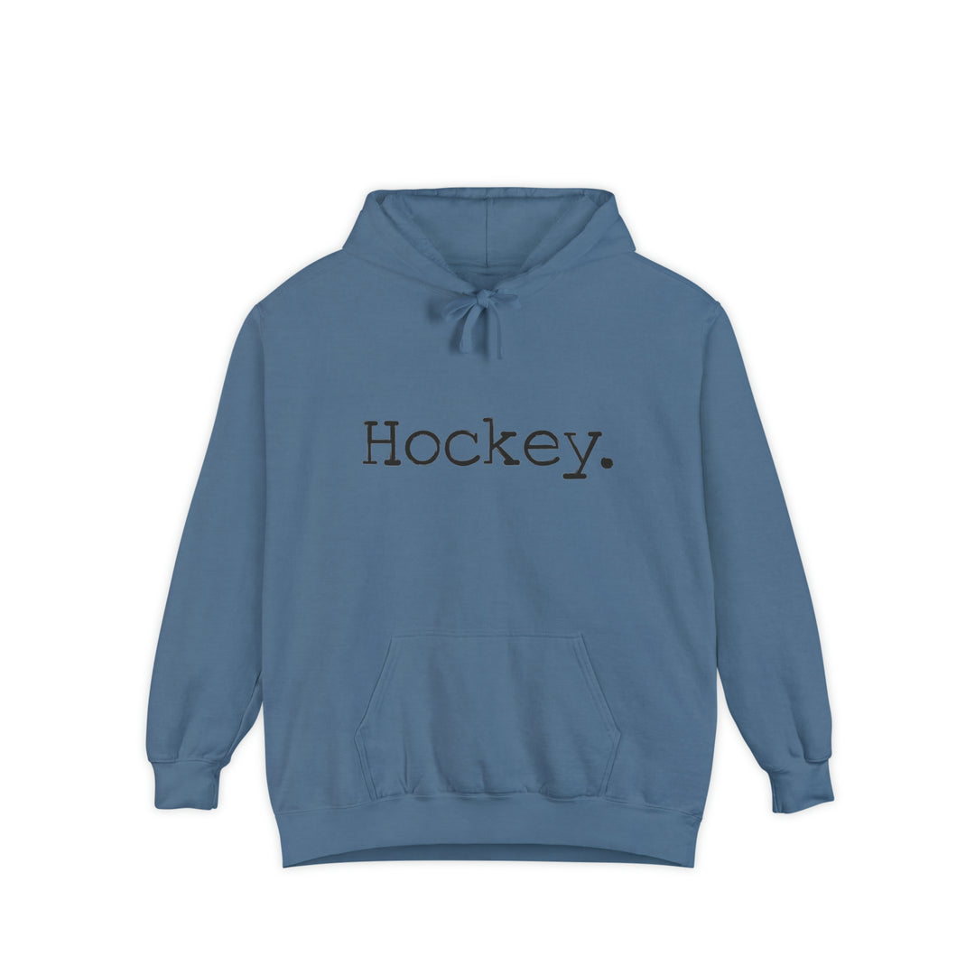 Typewriter Design Hockey Unisex Adult Premium Hooded Sweatshirt