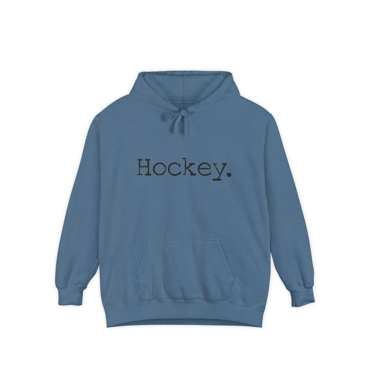 Typewriter Design Hockey Unisex Adult Premium Hooded Sweatshirt