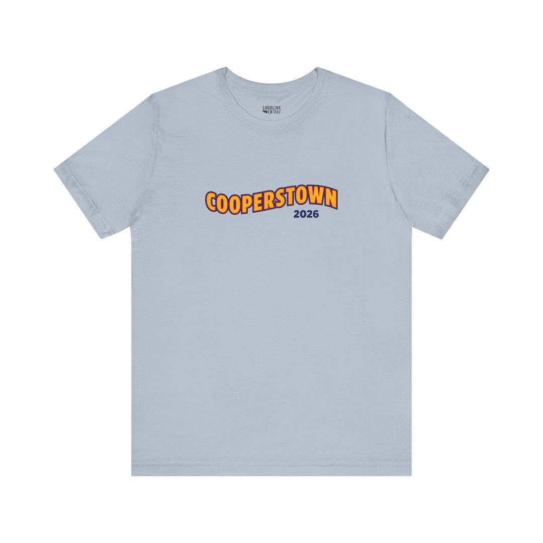 Cooperstown Picture Wavy Name Front &amp; Back Design - Unisex Adult T-Shirt