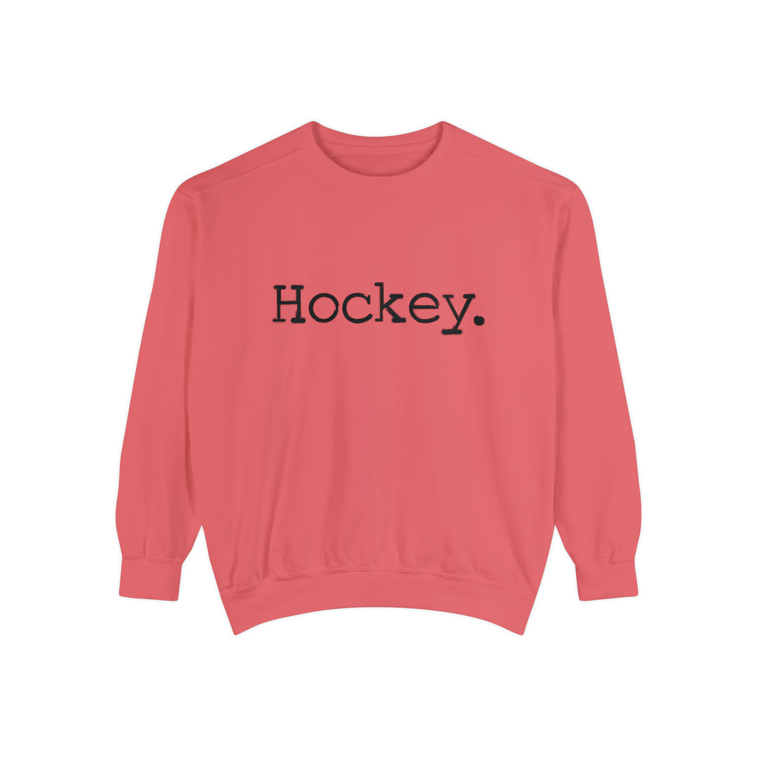Typewriter Design Hockey Unisex Adult Premium Crewneck Sweatshirt