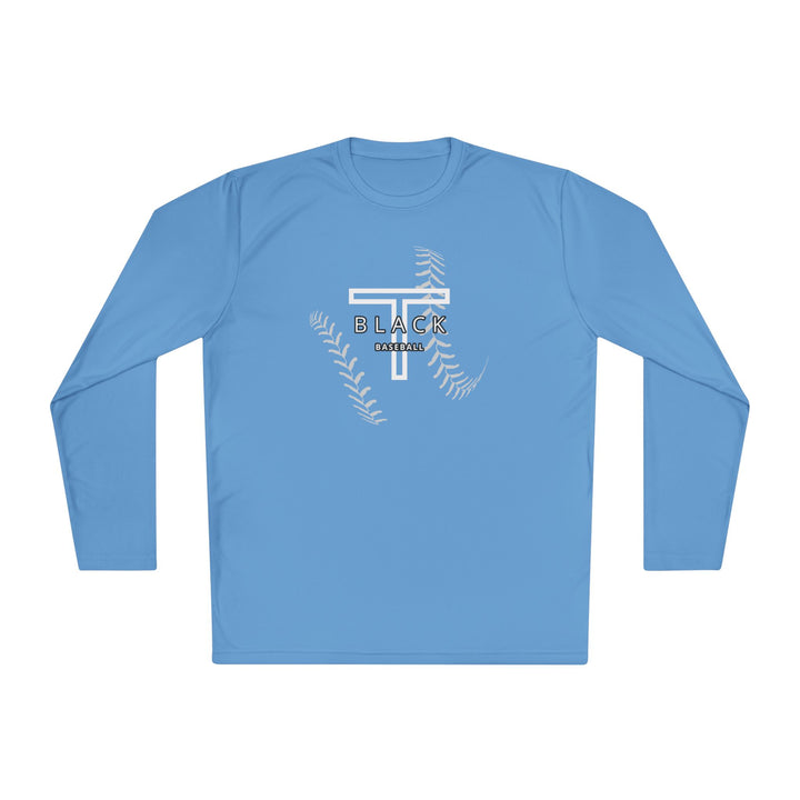T-Black Dugout Unisex Adult Moisture Wicking Long Sleeve Shirt - Front Design Only w/Optional Customization