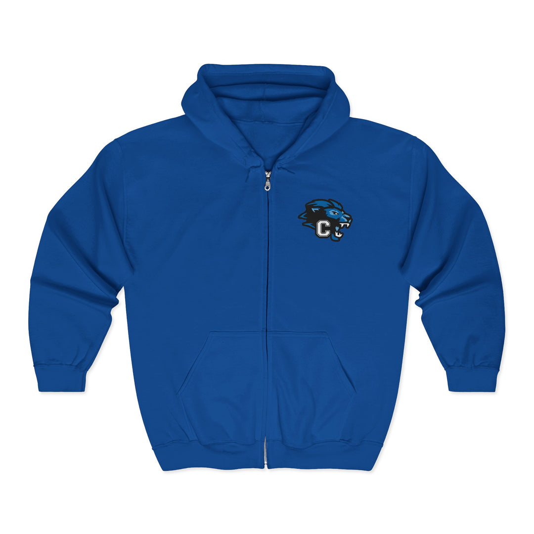 Canton Lions Football &amp; Cheer Unisex Adult Standard Full Zip Hooded Sweatshirt