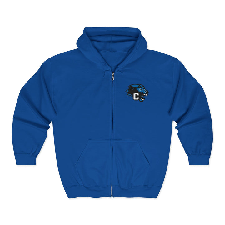 Canton Lions Football &amp; Cheer Unisex Adult Standard Full Zip Hooded Sweatshirt