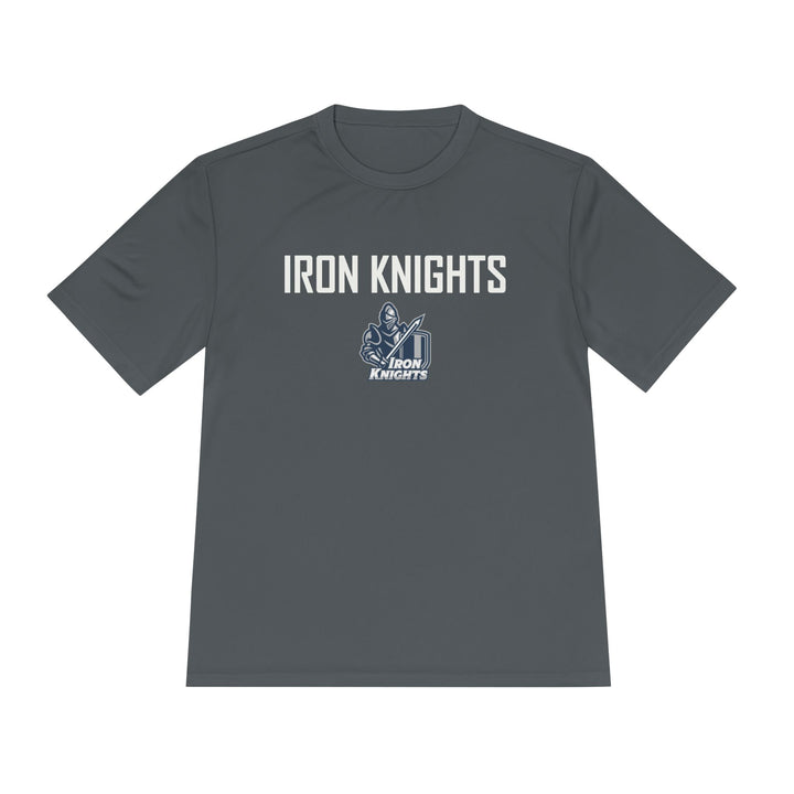 Iron Knights Adult Unisex Moisture Wicking T-Shirt - w/Knight Logo, Name &amp; Number on back
