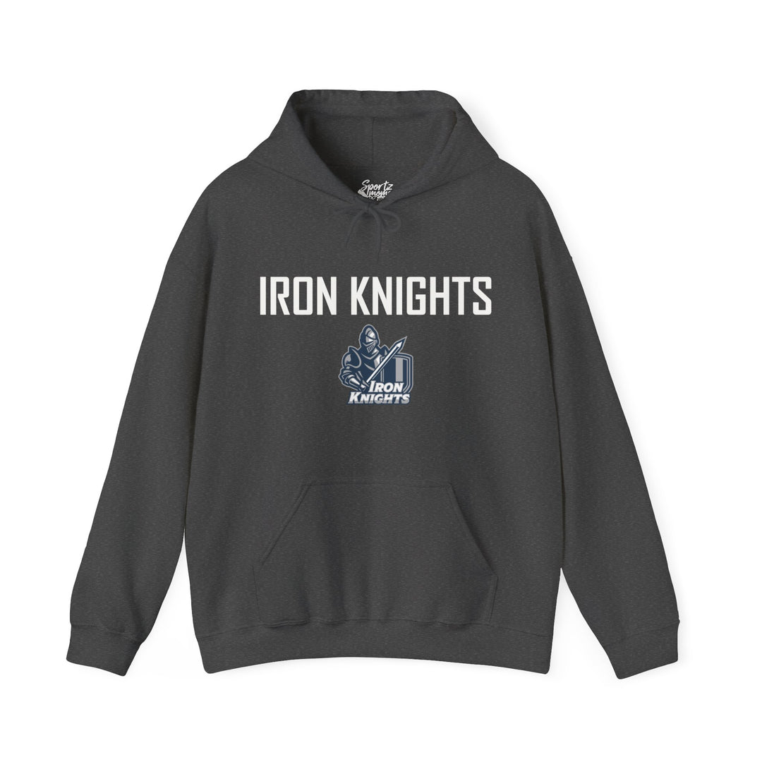 Iron Knights Adult Unisex Hooded Sweatshirt w/Knight Design, Name &amp; Number on back