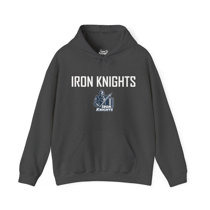 Iron Knights Adult Unisex Hooded Sweatshirt w/Knight Design, Name &amp; Number on back