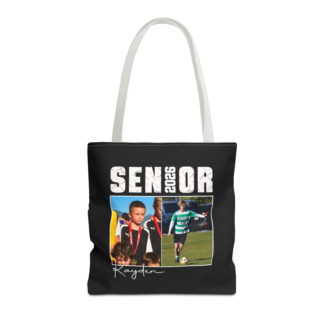 Senior Then vs Now Photo &amp; Name Tote Bag
