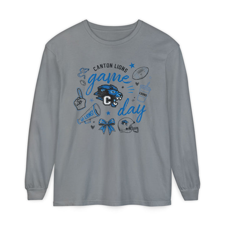Canton Lions Football &amp; Cheer Unisex Adult Premium Long Sleeve - Game Day Design