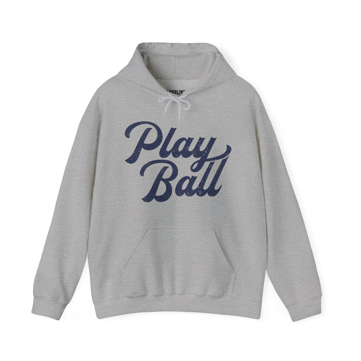 Play Ball Baseball Unisex Adult Hooded Sweatshirt