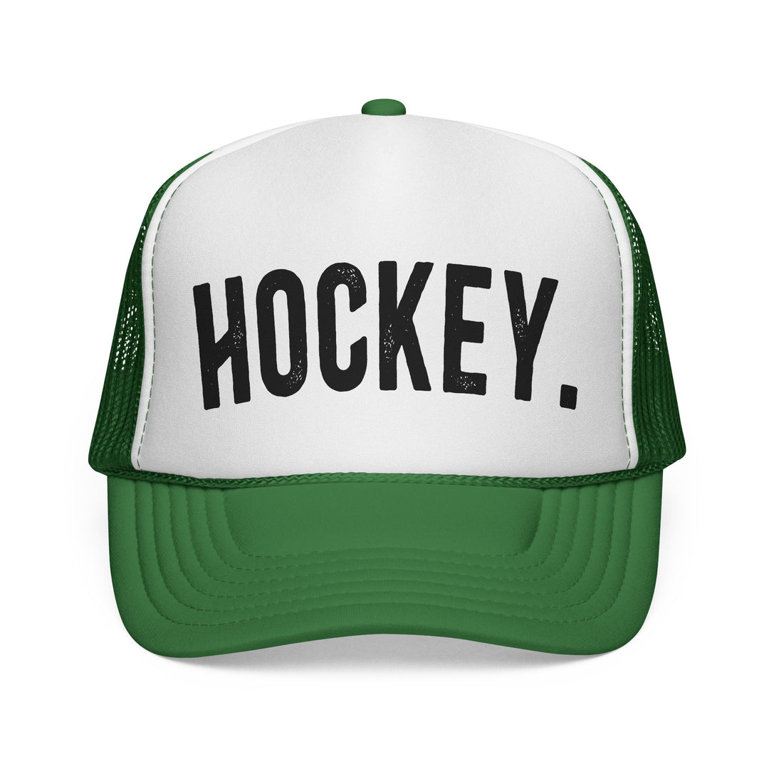 Hockey Rustic Design Trucker Hat