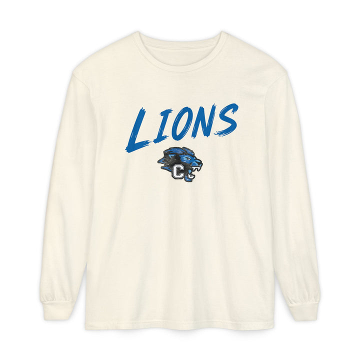Canton Lions Football &amp; Cheer Unisex Adult Premium Long Sleeve - Lions Design