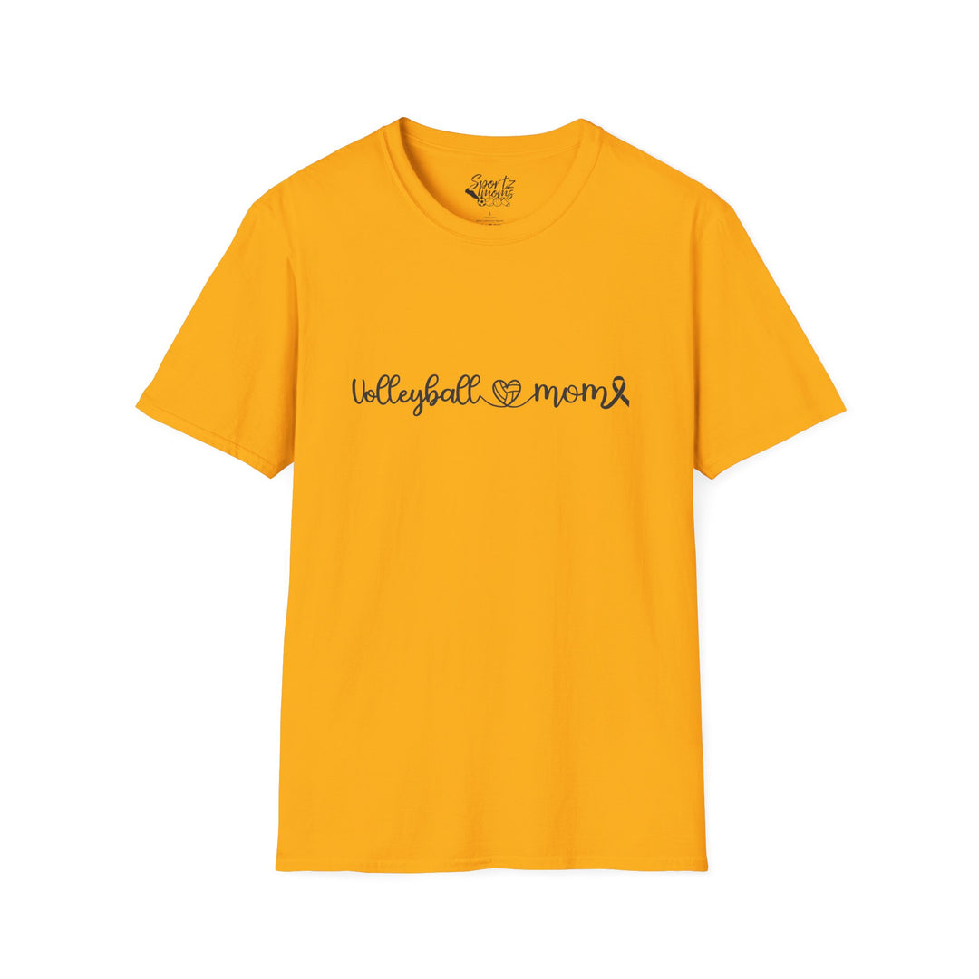 Cancer Collection Pick Your Sport Mom Ribbon &amp; Heart Adult Unisex T-Shirt