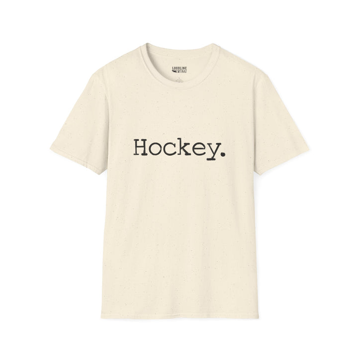 Typewriter Design Hockey Unisex Adult T-Shirt