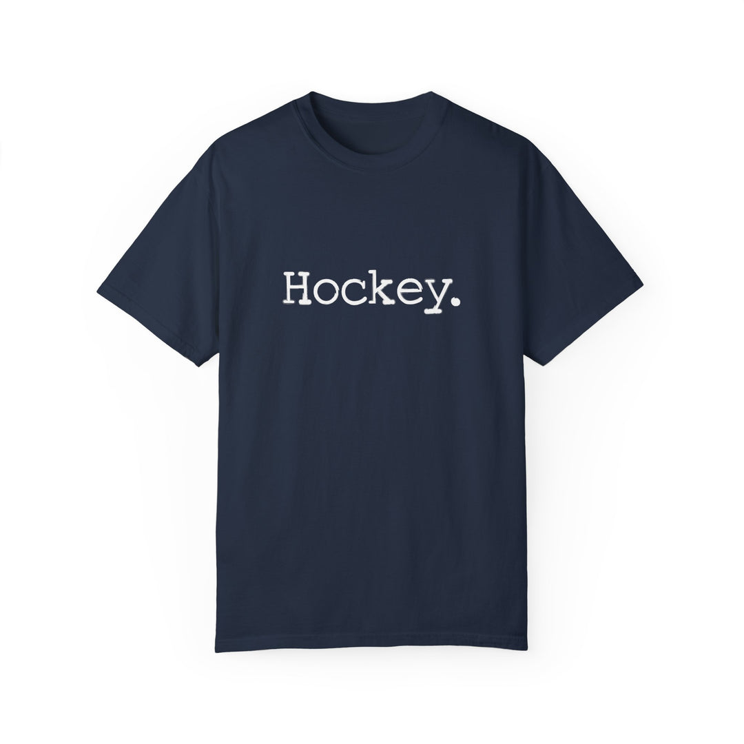 Typewriter Design Hockey Unisex Adult Premium T-Shirt