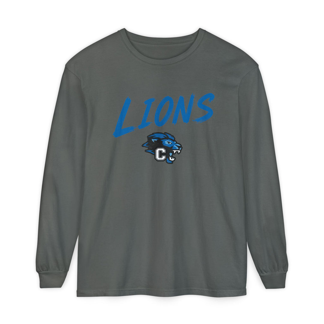 Canton Lions Football &amp; Cheer Unisex Adult Premium Long Sleeve - Lions Design