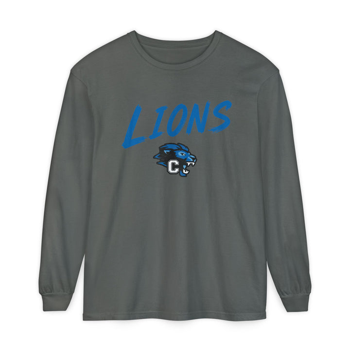 Canton Lions Football &amp; Cheer Unisex Adult Premium Long Sleeve - Lions Design