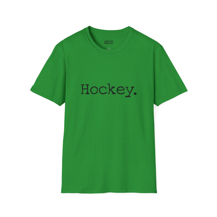 Typewriter Design Hockey Unisex Adult T-Shirt