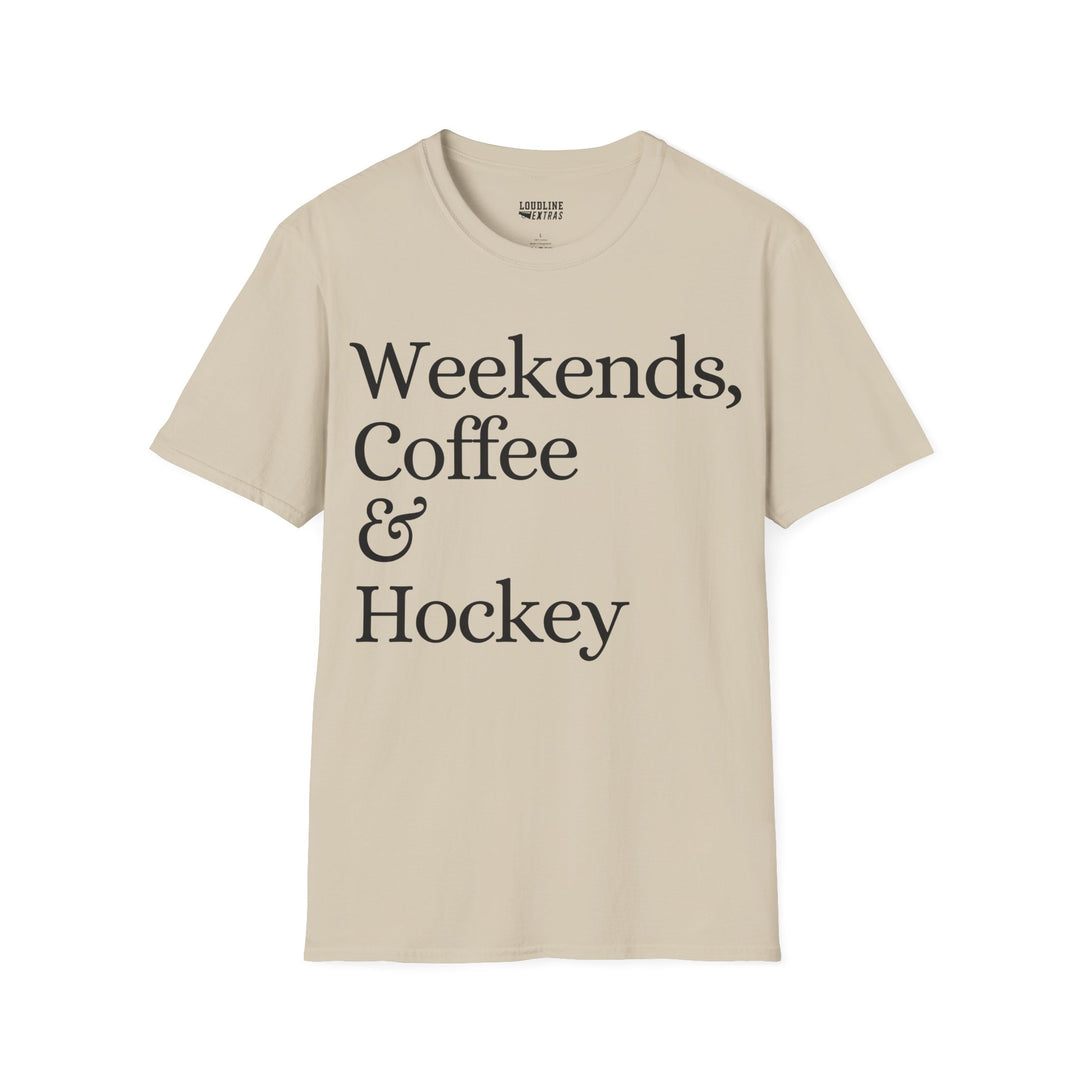Weekends Coffee &amp; Hockey Unisex Adult T-Shirt