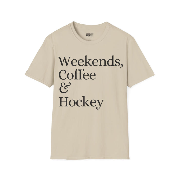 Weekends Coffee &amp; Hockey Unisex Adult T-Shirt