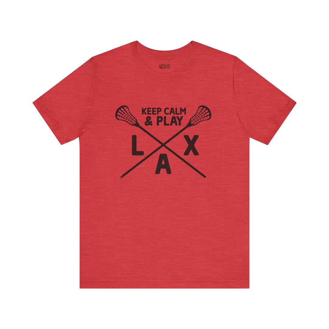 Keep Calm Lacrosse Unisex Adult T-Shirt