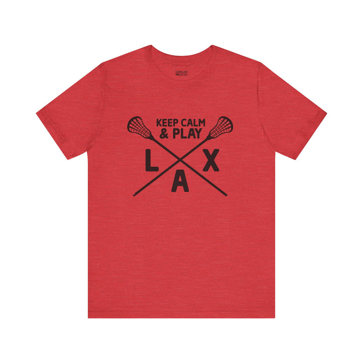Keep Calm Lacrosse Unisex Adult T-Shirt