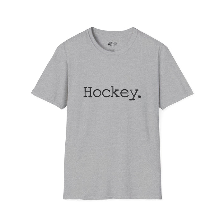 Typewriter Design Hockey Unisex Adult T-Shirt