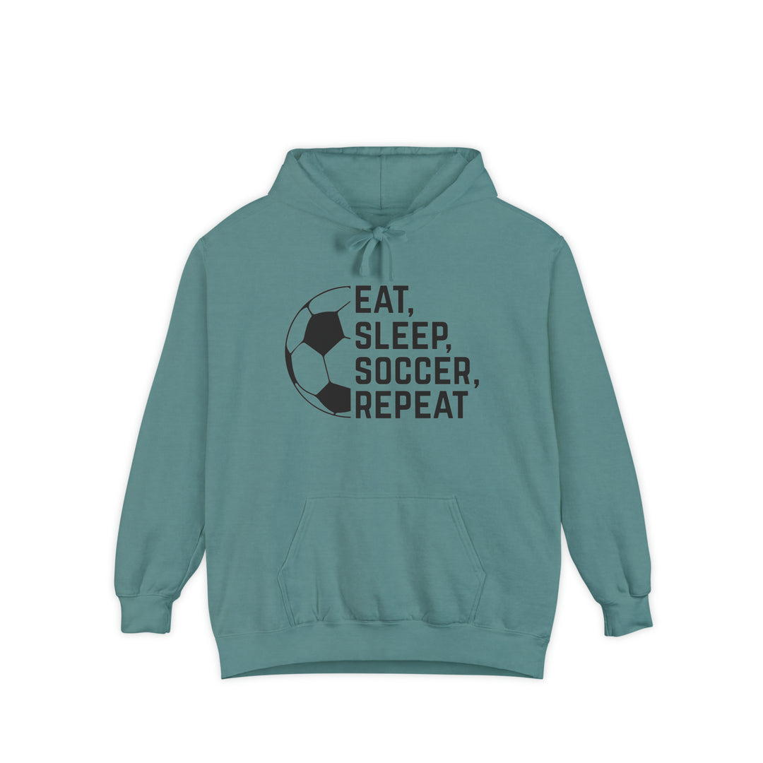Eat Sleep Soccer Repeat Unisex Adult Premium Hooded Sweatshirt