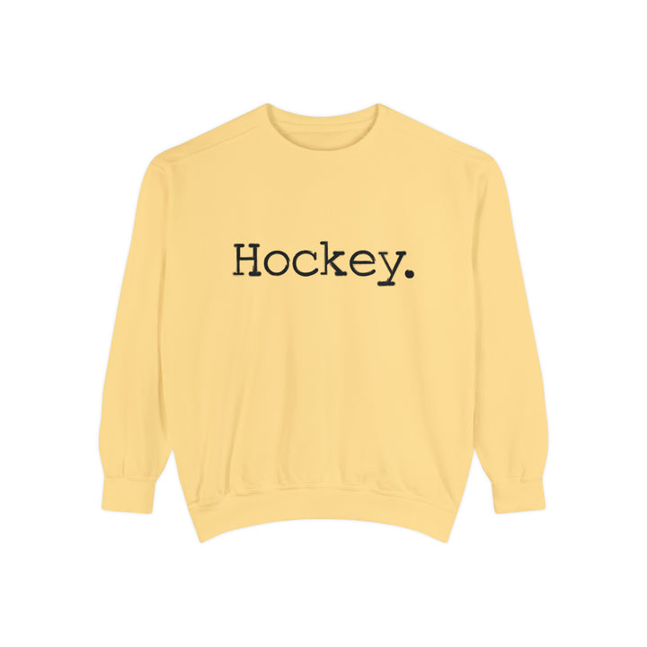 Typewriter Design Hockey Unisex Adult Premium Crewneck Sweatshirt